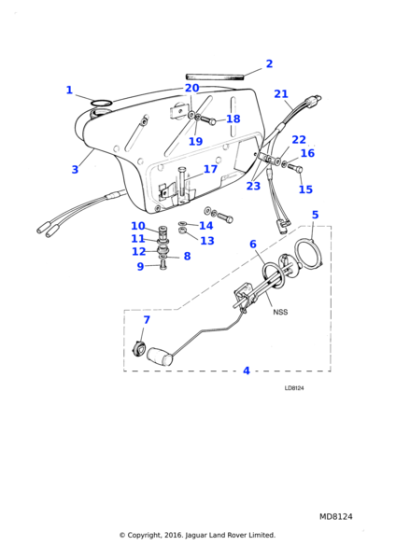 DAC5499 - Jaguar Fuel tank sender unit