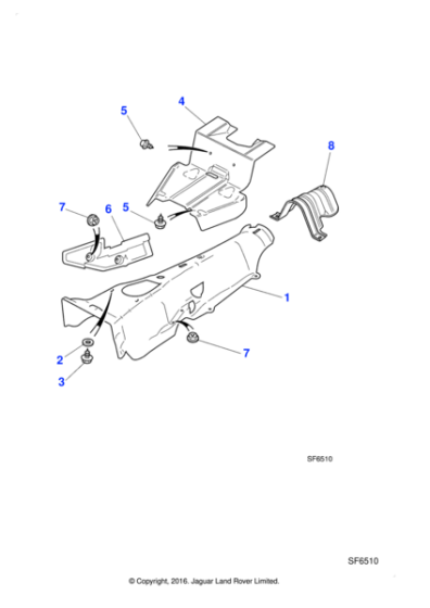 GNC9338AB - Jaguar Under floor heatshield