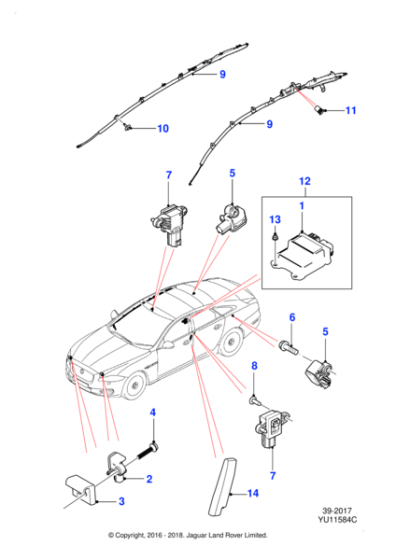 C2D55115 - Jaguar Curtain airbag