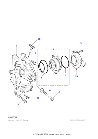 PEB102420L - Land Rover Pump assembly-engine coolant