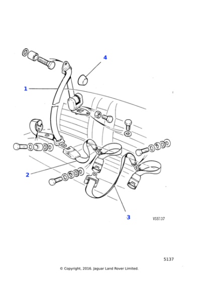 BEC14488AFW - Jaguar Seatbelt