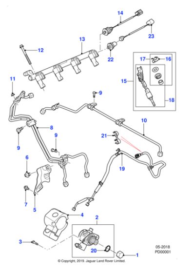 C2D24387 - Jaguar Injector-re-fit kit