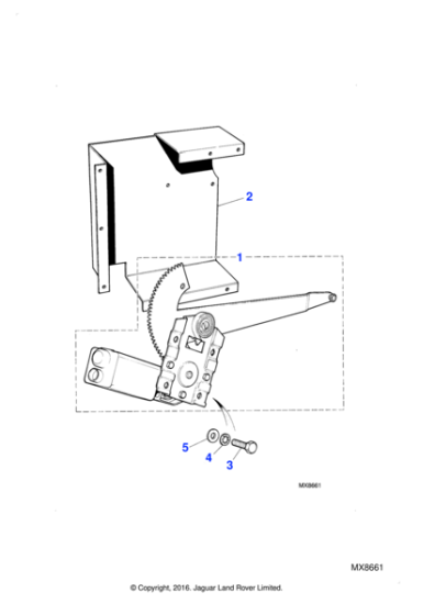 BD36927 - Jaguar Window regulator and motor