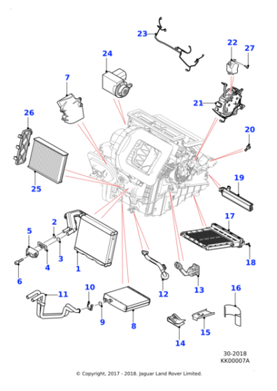 J9C7774 - Jaguar Air conditioning harness