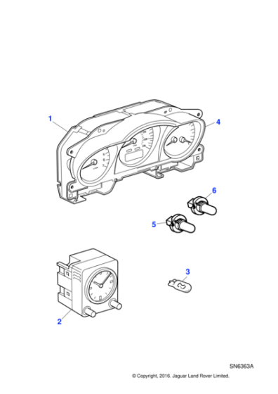 LNC4315AC - Jaguar Analogue clock