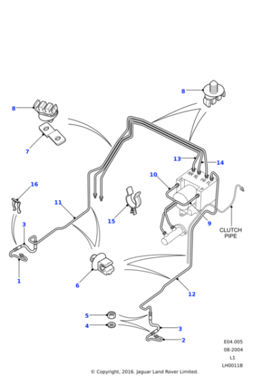 NRC7874 - Land Rover Hose brake