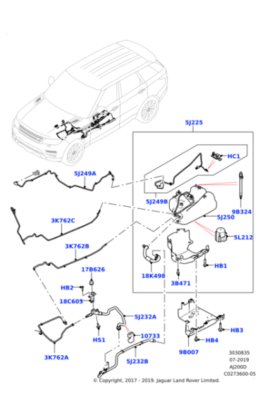 LR081708 - Land Rover TANK - DIESEL EXHAUST FLUID