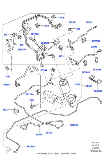 WJP500275 - Land Rover Tube - Fuel