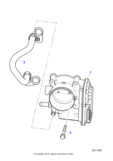 C2C41181 - Jaguar Throttle body hose