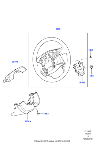 LR011739 - Land Rover Wheel - Steering