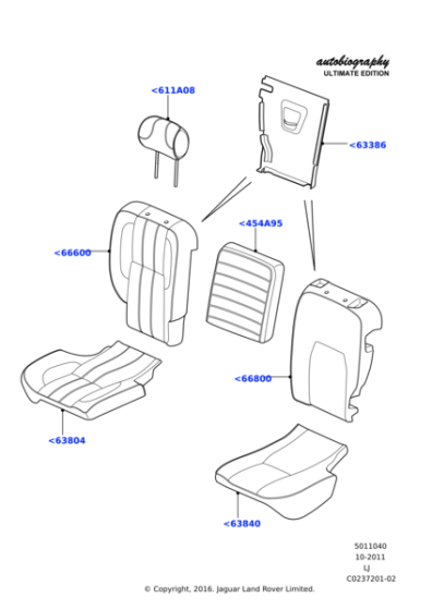 LR031088 - Land Rover Cover - Seat Cushion