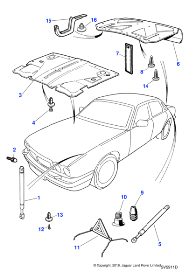 LNB3832AA - Jaguar Trunk hinge cover