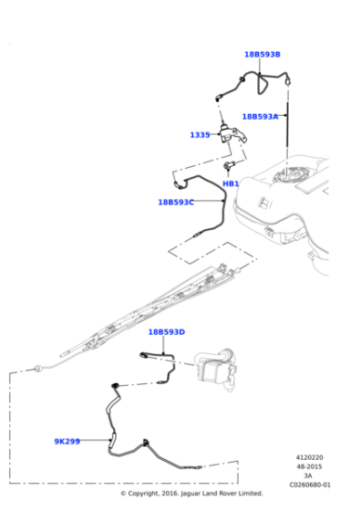 LR074639 - Land Rover Pipe - Fuel