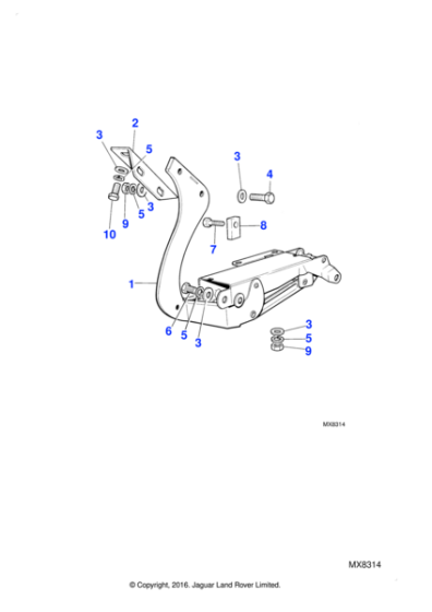 12082 - Jaguar Hinge bracket