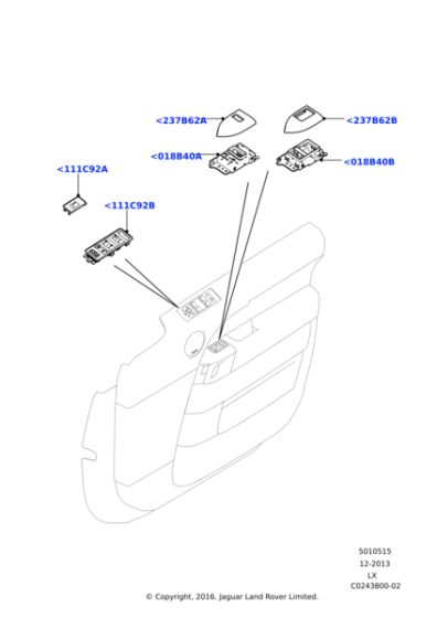 LR047065 - Land Rover Cover - Door Switch