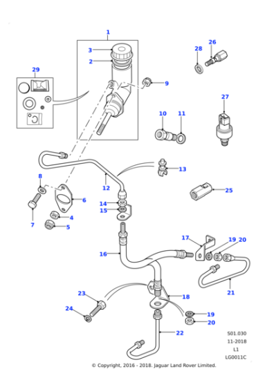 550732 - Land Rover Master cylinder clutch