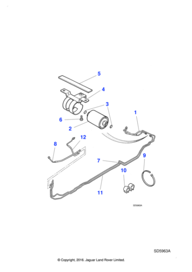 NXF6102AB - Jaguar Fuel return pipe