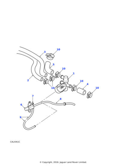 AWR1363 - Land Rover Hose assembly-engine coolant valve