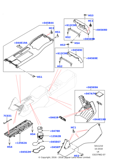 LR049946 - Land Rover Panel - Console - Side Finisher