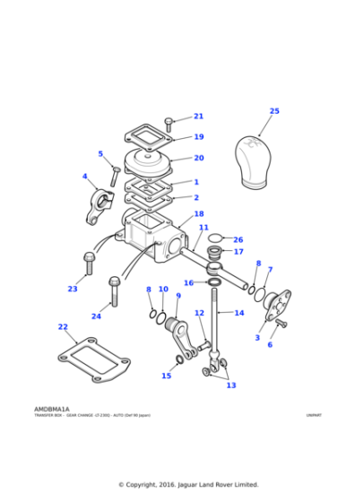 FRC8561 - Land Rover Plate-gear lever retention