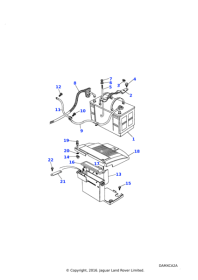 ERR3447 - Land Rover J bolt-fixing battery