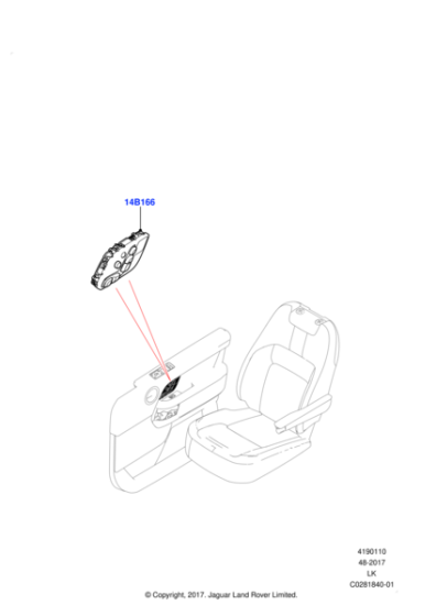 LR128540 - Land Rover Switch