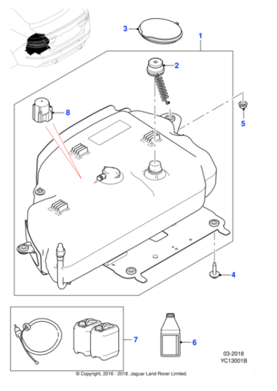 T2H18670 - Jaguar Diesel exhaust fluid pump