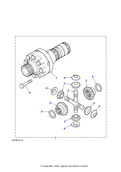 LR055682 - Land Rover Differential assembly-transfer box