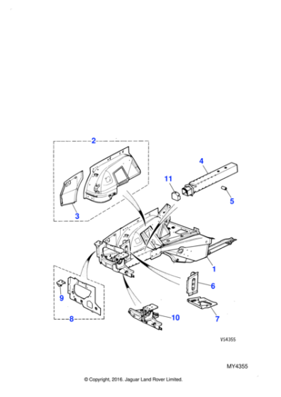 BBC1380 - Jaguar Crush tube closing plate