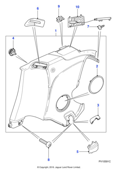 C2P21071LEG - Jaguar Moving flap kit