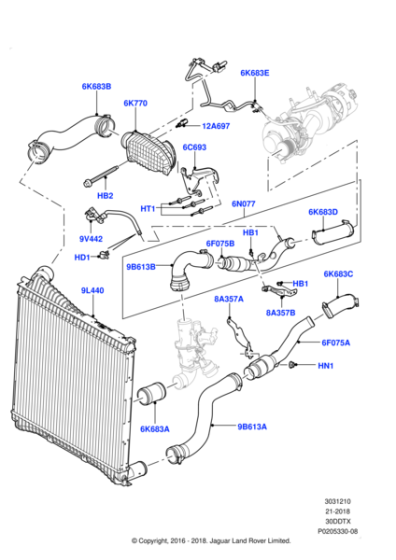 LR015456 - Land Rover Hose