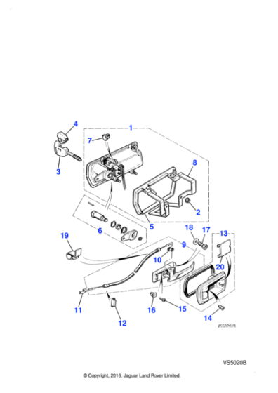 BEC4974 - Jaguar Door handle/remote control