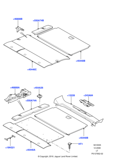 LR012138 - Land Rover Support - Rear Package Tray Trim