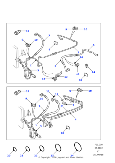 AWR1516 - Land Rover Pipe-condenser/receiver dry air conditioning