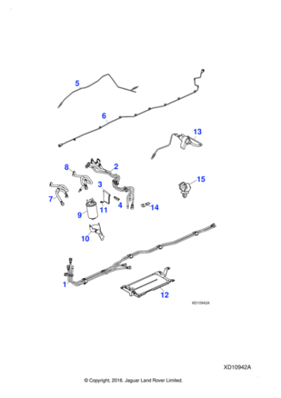 C2C15376 - Jaguar Fuel pipe