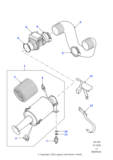 ERR5595 - Land Rover Sensor assembly-airflow multi point injection