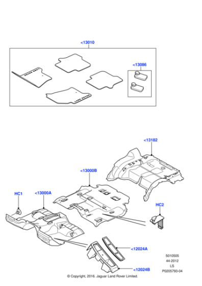 LR043708 - Land Rover Carpet - Floor