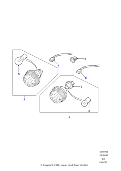 LR048188 - Land Rover Lens & body assy-front indicator