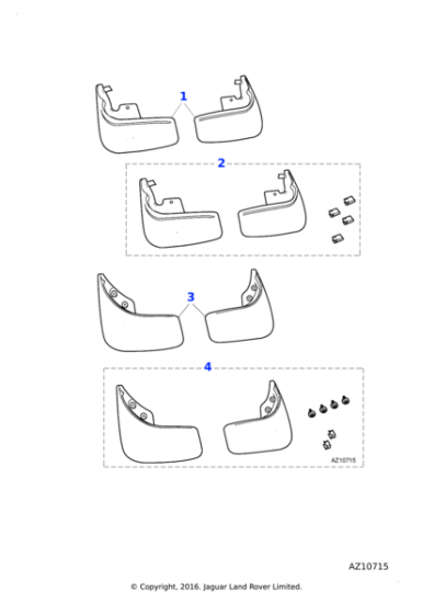 XR828885 - Jaguar Splash guard