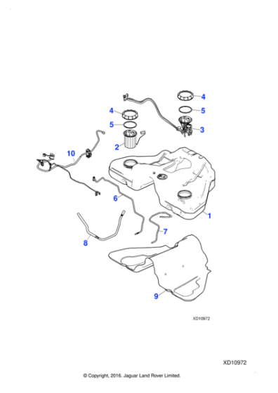 C2C22014 - Jaguar Fuel return hose