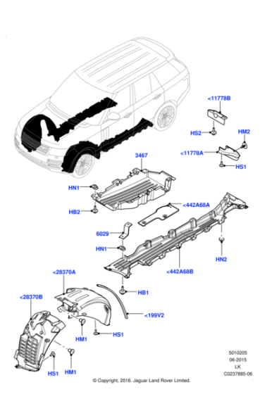 LR146222 - Land Rover Shield - Splash - Wheelhouse