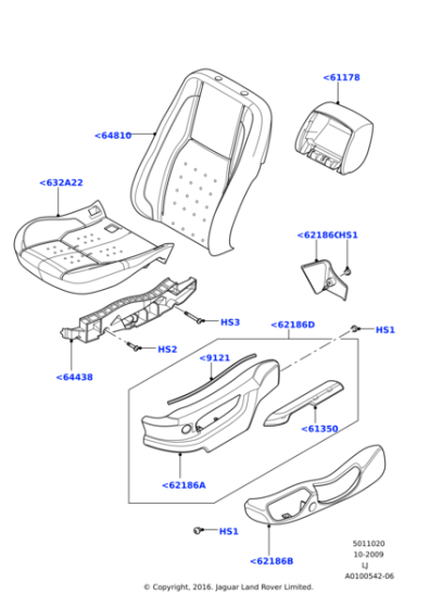 HJR500021SUN - Land Rover Valance - Seat Cushion