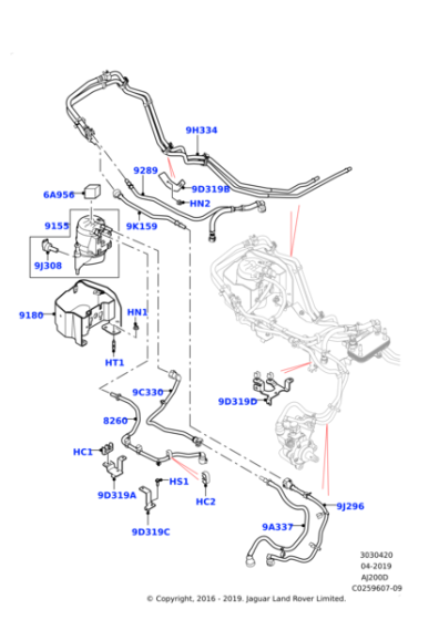 LR095136 - Land Rover Tube - Fuel Return