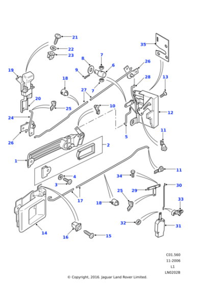 MUC8364 - Land Rover Link-front door sill button/latch