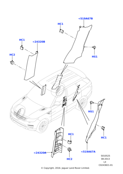 LR128879 - Land Rover Panel - ""C"" Pillar - Inner