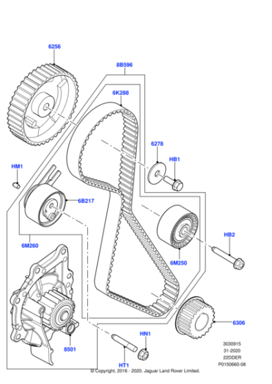 LR032527 - Land Rover Kit -  Timing Belt And Water Pump