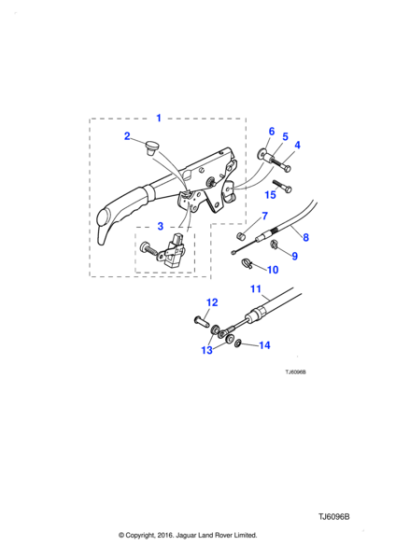 MJA5140BC - Jaguar Handbrake lever