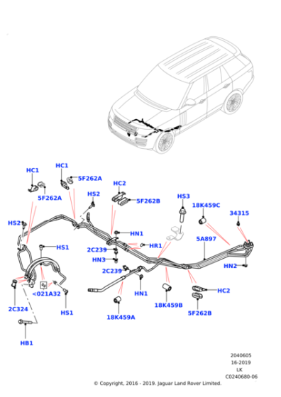 LR085490 - Land Rover Tube