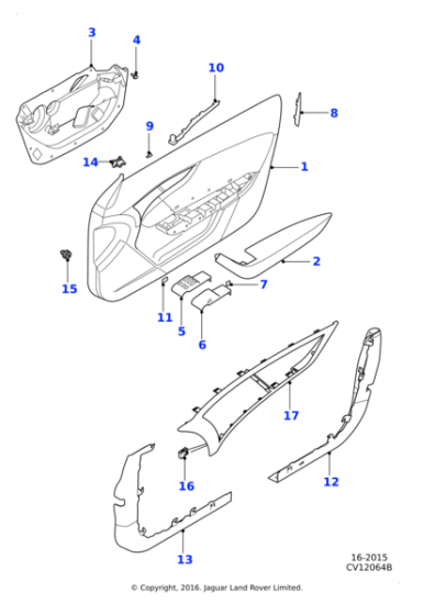 T2R7452QHV - Jaguar Door armrest