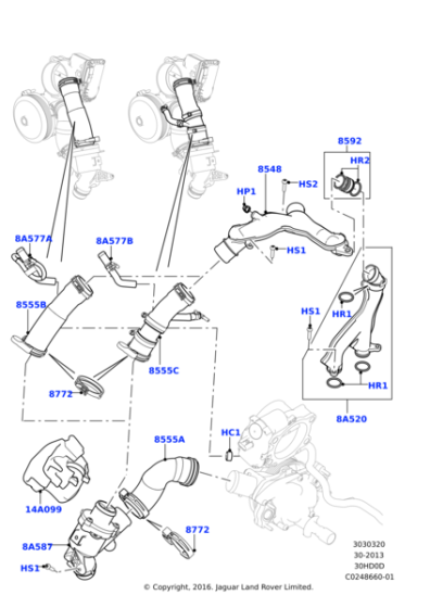 LR048473 - Land Rover Connection - Water Outlet